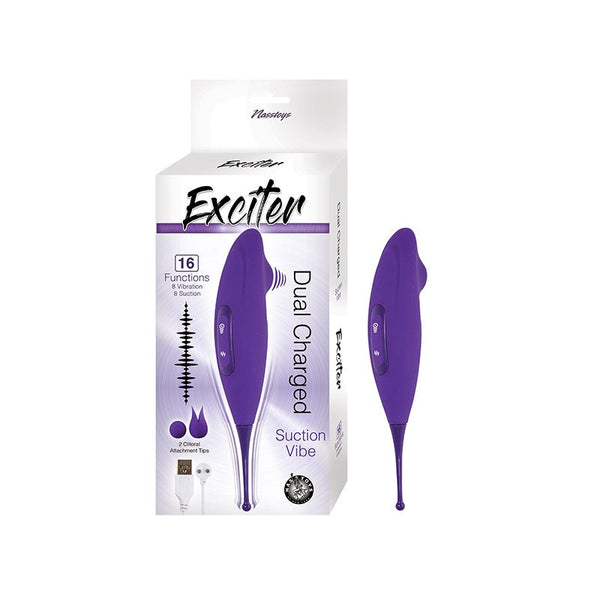 Exciter Suction Vibe Rechargeable Silicone Purple - Royal Sins