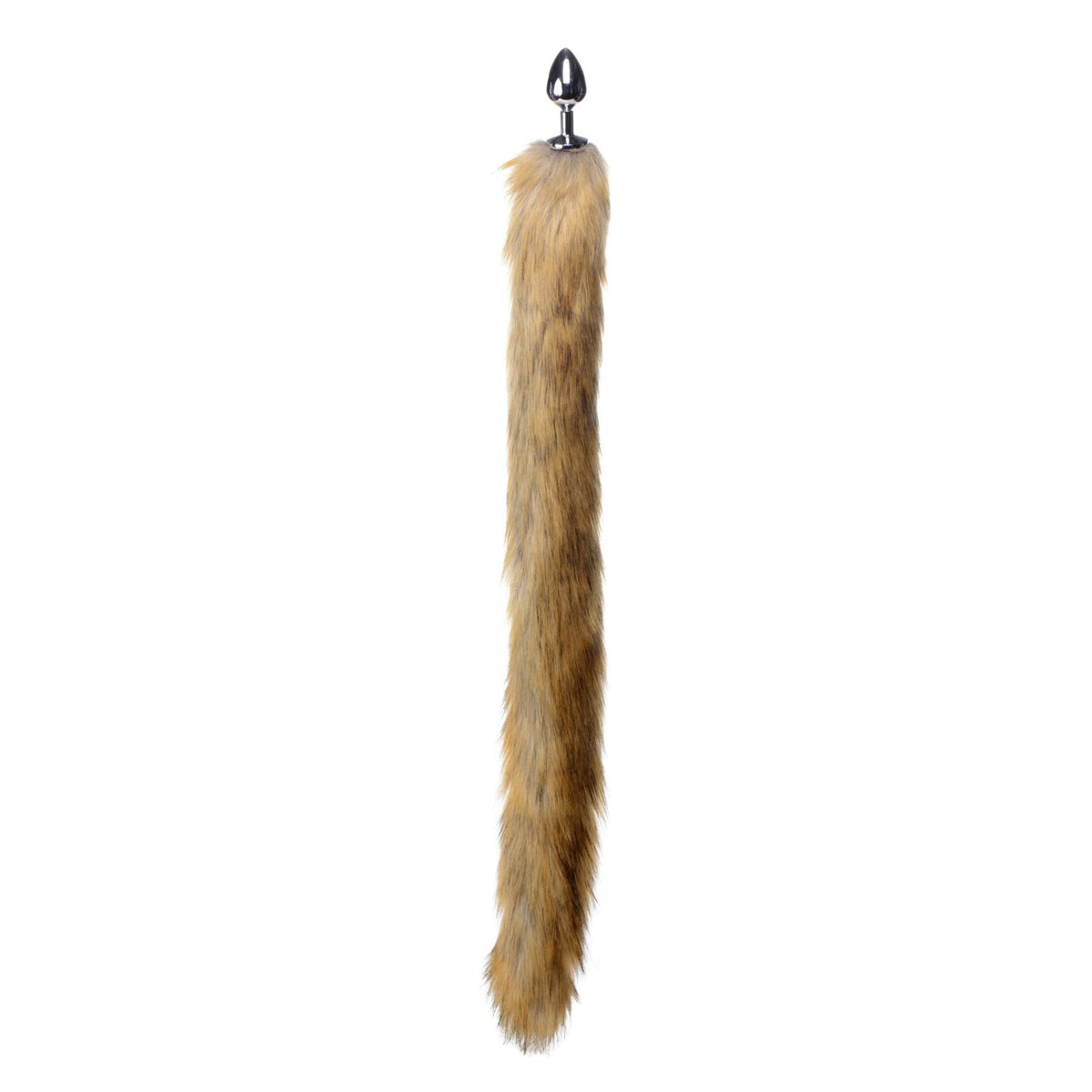 Extra Long Mink Tail Metal Anal Plug - Brown - Royal Sins