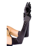 Extra Long Satin Gloves O/S BLACK - Royal Sins