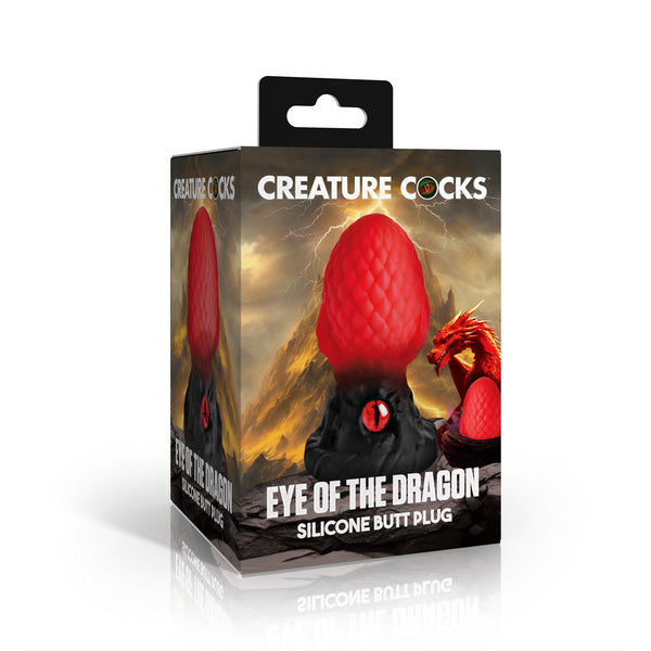 Eye of the Dragon Silicone Butt Plug - Red - Royal Sins