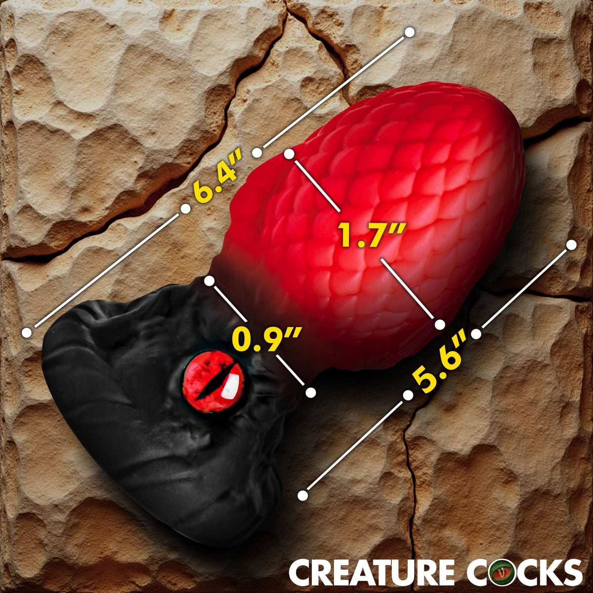 Eye of the Dragon Silicone Butt Plug - Red - Royal Sins