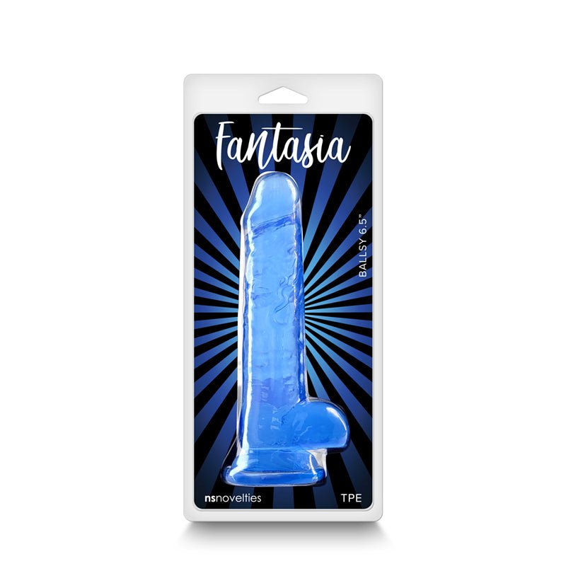 Fantasia Ballsy 6.5 in. Jelly Dildo Blue - Royal Sins