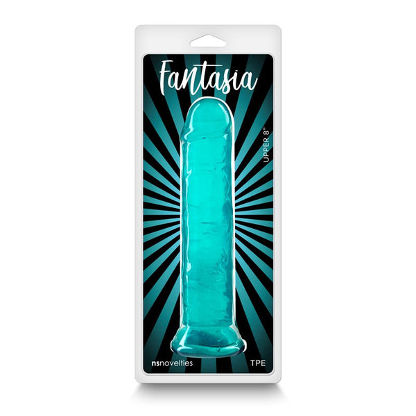 Fantasia Upper 8 in. Jelly Dildo Teal - Royal Sins