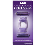 Fantasy C - Ringz Duo - Vibrating Super Ring With Dual Bullets Purple - Royal Sins