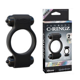 Fantasy C - Ringz Magic Touch Couples Ring With Dual Bullets Black - Royal Sins
