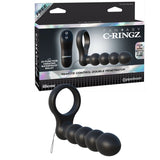 Fantasy C - Ringz Remote Control Double Penetrator Vibrating Cockring Black - Royal Sins