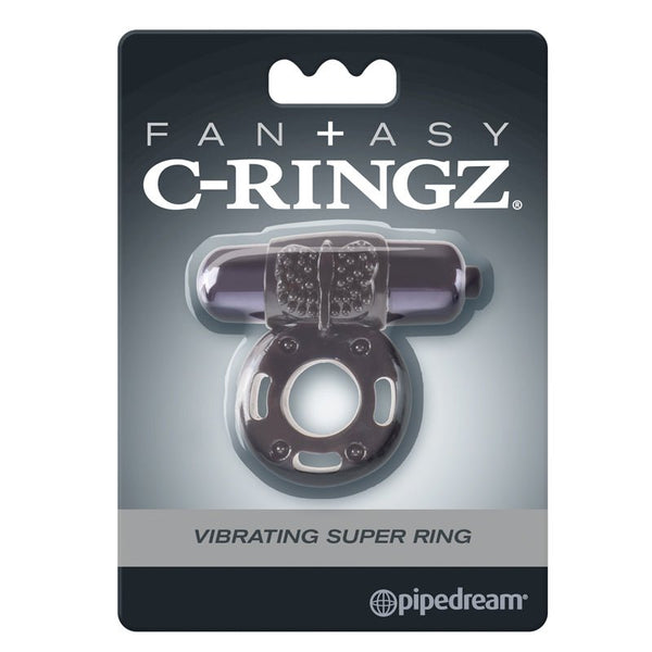 Fantasy C - Ringz Vibrating Super Ring With Bullet Black - Royal Sins