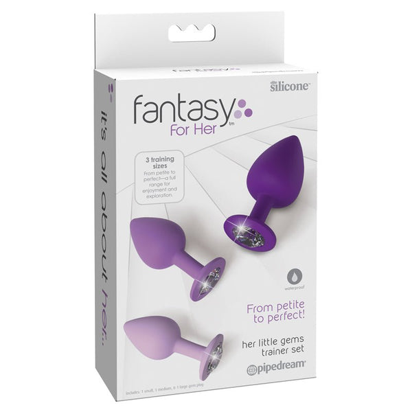 Fantasy For Her 3 - Piece Silicone Her Little Gems Trainer Plug Set Purple - Royal Sins