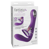Fantasy For Her Her Ultimate Pleasure Pro Rechargeable Silicone Flicking Suction Dual Stimulator - Royal Sins