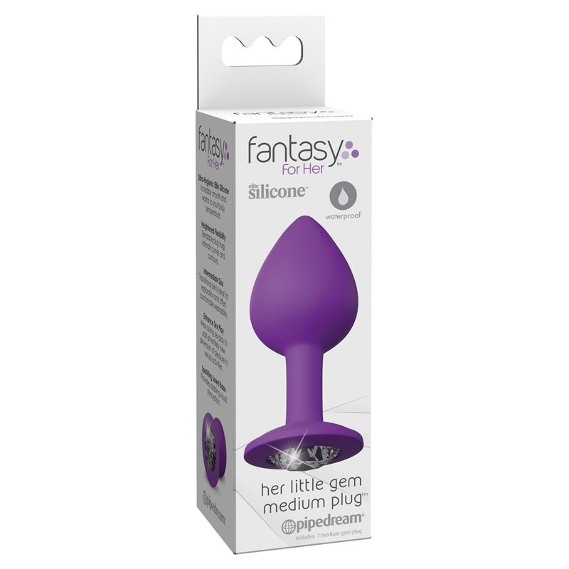 Fantasy For Her Silicone Her Little Gem Medium Plug Purple - Royal Sins