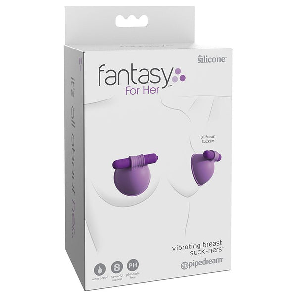 Fantasy For Her Silicone Vibrating Breast Suck - Hers Purple - Royal Sins