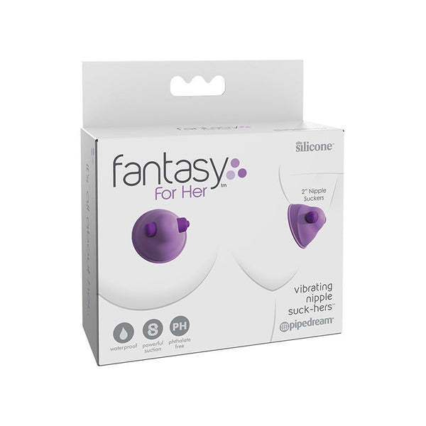 Fantasy For Her Silicone Vibrating Nipple Suck - Hers Purple - Royal Sins