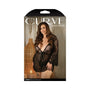 Fantasy Lingerie Curve Carrie Robe & Panty Set Black 3XL/4XL - Royal Sins
