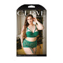 Fantasy Lingerie Curve Nadine Longline Contour Cup Bra & High - Waist Panty Emerald XL/2XL - Royal Sins