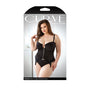 Fantasy Lingerie Curve Sloan Cropped Bustier With Molded Cups & High - Waisted Panty Black XL/2XL - Royal Sins