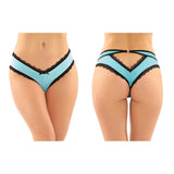Fantasy Lingerie Dahlia Cheeky Hipster Panty With Lace Trim & Keyhole Cutout 6 - Pack Turquoise S/M - Royal Sins