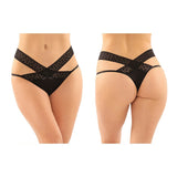 Fantasy Lingerie Daphne Microfiber Brazilian - Cut Panty 6 - Pack Black L/XL - Royal Sins