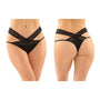 Fantasy Lingerie Daphne Microfiber Brazilian - Cut Panty 6 - Pack Black L/XL - Royal Sins