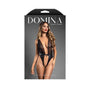 Fantasy Lingerie Domina Mesh Tie - Back Plunge Front Teddy with Buckle Waist and Lock & Key Detail L/XL - Royal Sins