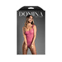 Fantasy Lingerie Domina One - Shoulder Mesh Teddy & Matching Rope Cuffs; Gold Hardware S/M - Royal Sins