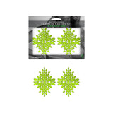 Fantasy Lingerie Glow - In - The - Dark Crystal 1 Pair Jeweled Pasties Neon Green O/S - Royal Sins