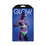 Fantasy Lingerie Glow Persuasive Open Cup Cage Bra & Panty Neon Green M/L - Royal Sins