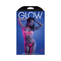 Fantasy Lingerie Glow Slow Motion Peek - A - Boo Bra & Panty Neon Pink L/XL - Royal Sins