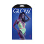 Fantasy Lingerie Glow Spotlight Contrast Elastic Lace Teddy with Snap Closure Neon Green S/M - Royal Sins