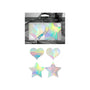Fantasy Lingerie Holographic 2 - Pair Pasties Set Heart & Star Shapes O/S - Royal Sins