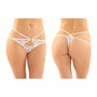 Fantasy Lingerie Jasmine Strappy Lace Thong With Front Keyhole Cutout 6 - Pack White S/M - Royal Sins
