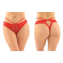 Fantasy Lingerie Kalina Strappy Microfiber & Lace Thong With Back Cutout 6 - Pack Red S/M - Royal Sins