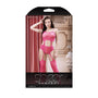 Fantasy Lingerie Sheer Afterglow Cutout Teddy Berry Pink O/S - Royal Sins