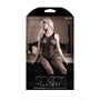 Fantasy Lingerie Sheer Black Diamond Fishnet Teddy Bodystocking Black O/S - Royal Sins