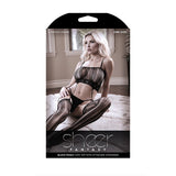 Fantasy Lingerie Sheer Black Magic Cami Top With Attached Stocking Black O/S - Royal Sins