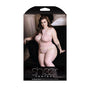 Fantasy Lingerie Sheer Blushing Beauty Bodystocking & G - String Light Pink Queen Size - Royal Sins