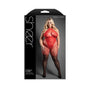 Fantasy Lingerie Sheer Eternal Flame Crotchless Ombre Bodystocking Queen Size - Royal Sins