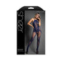 Fantasy Lingerie Sheer Rhapsody Crotchless Ornamental Pattern Bodystocking O/S - Royal Sins