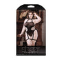 Fantasy Lingerie Sheer Save Your Tears Studded Halter Teddy Black Queen - Royal Sins