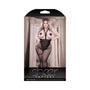 Fantasy Lingerie Sheer Truth Or Dare Suspender Stockings & Pasties Set Black Queen - Royal Sins