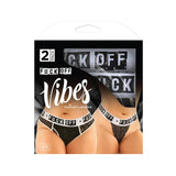 Fantasy Lingerie Vibes Fuck Off Buddy Pack Lace Boyfriend Brief & Lace Thong Black White Q - Royal Sins