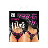 Fantasy Lingerie Vibes Thicc Buddy Pack Athletic Mesh Brief & Lace Thong Black/Pink L/XL - Royal Sins