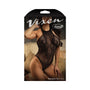 Fantasy Lingerie Vixen Belong To You Serpent Design Seamless Halter Teddy Black L/XL - Royal Sins