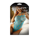 Fantasy Lingerie Vixen Bind Us Together One - Shoulder Lace Teddy Blue L/XL - Royal Sins