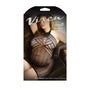 Fantasy Lingerie Vixen It's A Mood Geometric Halter Dress & Matching Gloves Queen Size Black - Royal Sins