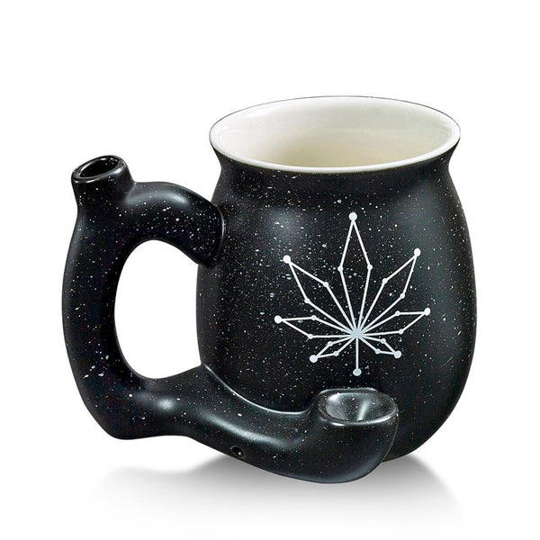 Fashioncraft Matte Black with White Constellation Leaf Roast & Toast Mug - Royal Sins