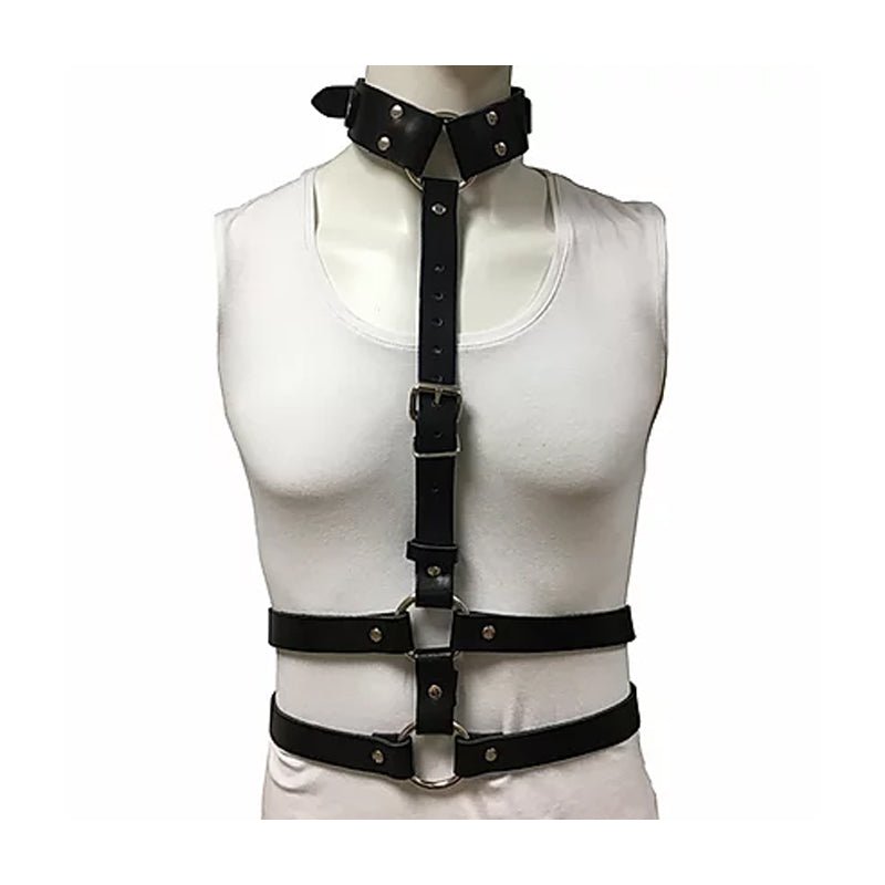 Female Chest Harness with Choker - BLACK - Royal Sins