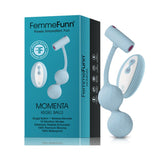 FemmeFunn Momenta Rechargeable Remote - Controlled Silicone Kegel Balls Light Blue - Royal Sins