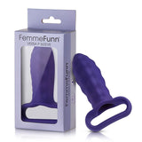 FemmeFunn Versa P Sleeve Textured Silicone Bullet Sheath Dark Purple - Royal Sins