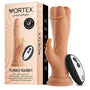 FemmeFunn Vortex Turbo Rabbit 2.0 8 in. Dual Stimulation Vibrating Dildo Beige - Royal Sins