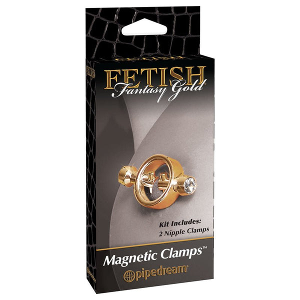 Fetish Fantasy Gold Magnetic Nipple Clamps Gold - Royal Sins